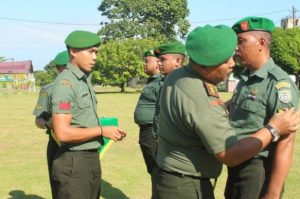 Sebanyak 20 Prajurit Kodim Nagan Raya Terima Kenaikan Pangkat
