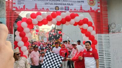 Warga RW 015 Beramai – ramai mengikuti Mini Karnaval dalam Rangka  Dirgahayu RI Ke-79 Tahun