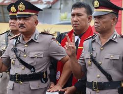 Hans Silalahi dan Ramses Butarbutar Ucapkan Selamat kepada Kapolsek Pagar Merbau IPTU Ronald Sihite