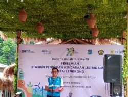 Peresmian Stasiun Pengisian Kendaraan listrik Umum Gerai Lengkong Energi Baru Untuk Indonesia Maju