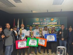 Ukir Sejarah! AWPI & AsMEN Gelar Turnamen Billiard Lintas Wartawan di AWPI CUP 1 2024