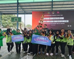 Voli Persahabatan Persit vs Bhayangkari Meriahkan HKGB ke 73 di Blitar