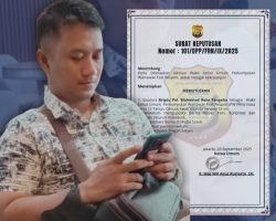 Briptu Reza Tangahu Resmi Ditunjuk Jadi Wakil Ketum DPP FRN, Nuriman: Loyalitas dan Kebersamaan Kunci Kemajuan Organisasi