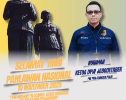 Ketua DPW FRN Counter Polri Jabodetabek Nuriman: Selamat Hari Pahlawan 2025, Wartawan Adalah Pejuang di Era Informasi