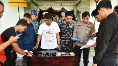 Tim Gabungan Kodaeral V dan Lanal Bali berhasil amankan Terduga Tersangka penjual senjata api ilegal