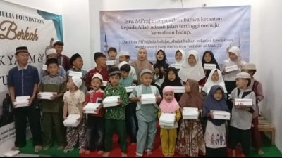 Peringati Isra Mi’raj, Yayasan Husni Amanah Mulia Santuni Yatim dan Dhuafa