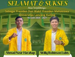 Ahmad Nasir Harahap dan Willy Robinson Lubis Resmi Terpilih sebagai Presiden dan Wakil Presiden Mahasiswa Universitas Lancang Kuning