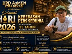 DPD AsMEN Kota Bekasi Mengucapkan Selamat Hari Kebebasan Pers Sedunia