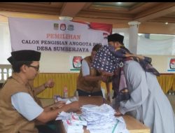 Rekapitulasi Pemilihan BPD Desa Sumberjaya Berlangsung Demokratis, 9 Calon Anggota Terpilih Secara Sah