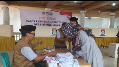 Rekapitulasi Pemilihan BPD Desa Sumberjaya Berlangsung Demokratis, 9 Calon Anggota Terpilih Secara Sah