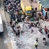 Truk Material Terguling di Jembatan BKT, Lalu Lintas Lumpuh
