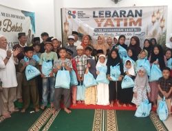 Pj Kades Sumberjaya Apresiasi Santunan Lebaran Yatim Yayasan Husni Amanah Mulia