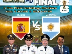 Pemkot Bekasi, Kodim 0507 dan KADIN Gelar Nobar Final Piala Dunia 2026, Kebersamaan Jadi Pemenang