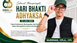 Nuriman Sampaikan Harapan di Hari Bhakti Adhyaksa ke 66: Tegakkan Hukum Secara Adil dan Transparan