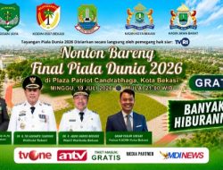 Nobar Final PD 2026 Panggung Kompak Pemkot Bekasi, Kodim 0507 dan KADIN, Menang Kalah, Persahabatan Tetap Juara