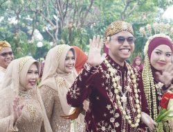 Garden Party dan Indonesia Raya Tiga Stanza, Warnai Pernikahan Saffana dan Adzan