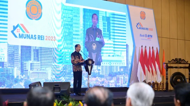 Foto : Istimewa (Viva) Jokowi Saat Pidato Munas REI (8/9) Di Gandaria Jaksel
