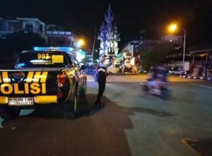 Malam Minggu, Sat Samapta Polres Klungkung Laksanakan Patroli Malam Cegah Gangguan Kamtibmas