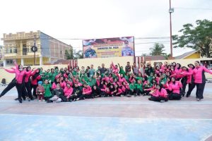 Dalam Rangka Menyambut HUT Bhayangkara Ke -77, Kodim 1420 dan Polres Sidrap Gelar Olahraga Bersama