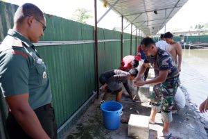 Sukses Budidaya Ikan, Kodim 1420/Sidrap Gelar Panen Ikan Guna Dukung Ketahanan Pangan