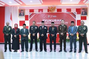 Kasdim 1505/Tidore Wakili Dandim Hadiri Upacara Dan Syukuran HUT Bhayangkara Ke-77