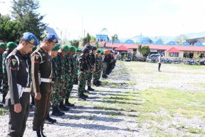 Mudik Aman Berkesan, Dandim 1702/JWY Turut Serta Dalam Apel Gelar Pasukan Operasi Ketupat 2023