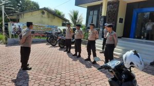 Pengamanan Ibadah Kenaikan Isa Almasih di Kediaman Pendeta Steven Topah di DS Sawaham Kec Cerbon Kab Batola