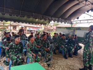 Apel Pagi, Pasiter Satgas TMMD ke-116 Kodim 1002/HST Sampaikan Penekanan