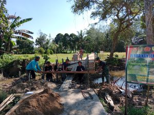 Progres Pengerjaan Jembatan, Satgas TMMD Cor Abutment