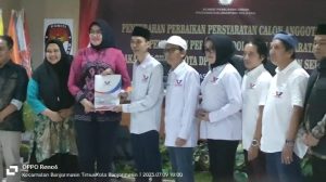 ÐPW Partai Perindo Kalsel, serahkan Berkas Perbaikan Bacaleg ke KPU Prov. Kalsel