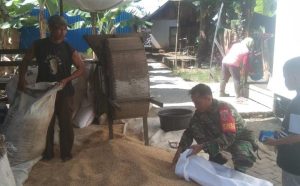Serda Agus Arahman Bantu Warga Binaan Bersihkan Padi