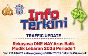 Jadwal One Way Arus Balik dari Kalikangkung ke Cikampek Mulai Pukul 14.00 Hari Ini