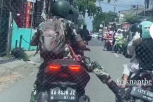 Prajurit TNI Penendang Motor Ibu-ibu Sudah Ditangkap, Dandenhanud: Sikap Tidak Terpuji Bagi Seorang Prajurit TNI