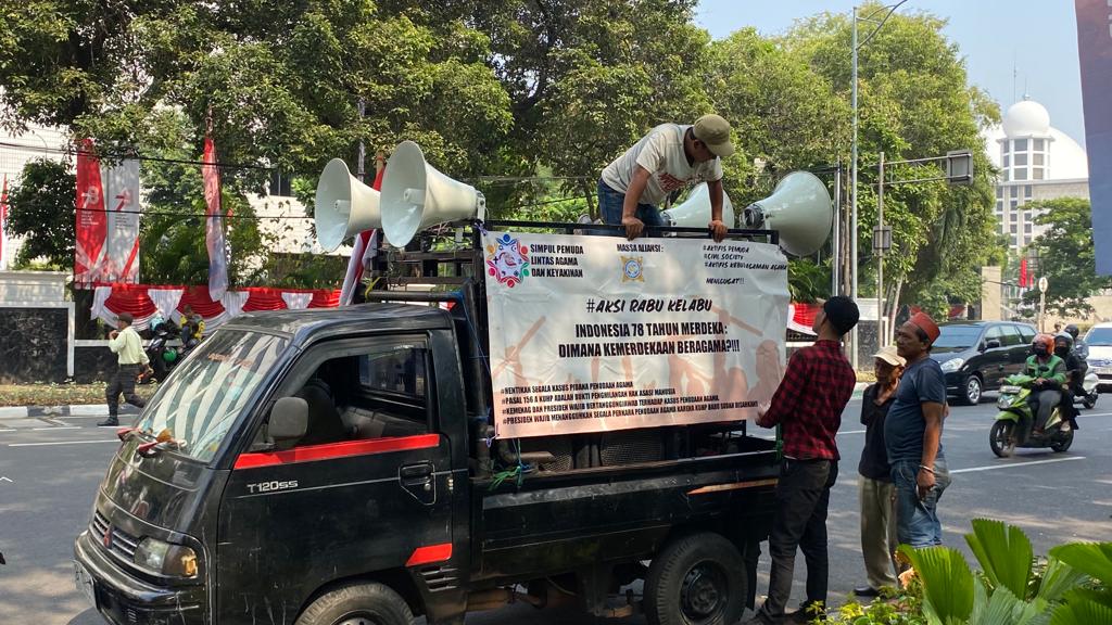 Foto : Istimewa (MDINews) Aksi Damai Bebaskan Panji Gumilang