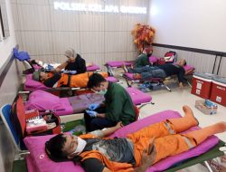 Aksi Sosial Donor darah di Kapolsek Kelapa Gading Jakarta Utara